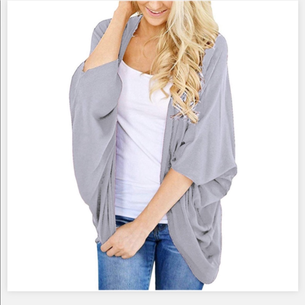 Batwing loose fit poncho jacket cardigan kimono